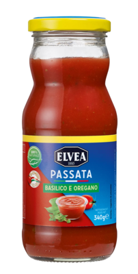 Passata - Elvea Passata Basilico e Oregano 340g