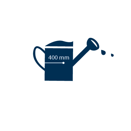 Een tomatenplant heeft ongeveer 400mm water nodig, afhankelijk van het klimaat.